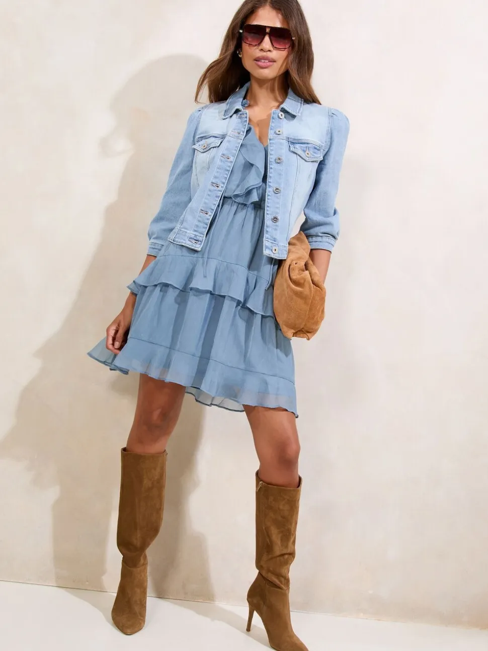 Bleach wash - Lipsy - Denim jack met kraag en armbandmouwen