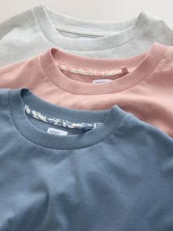 Blue/Grey/Pink Floral - Korte pyjamaset 3 stuks