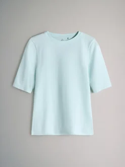 Blue/Light Blue/Cream/White - The Set 4 Pack Crew Neck Half Sleeve T-Shirts