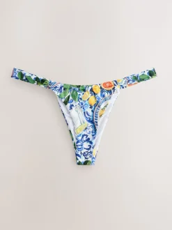 Blue/White Porcelain Sardine Print - Bikinibroekjes