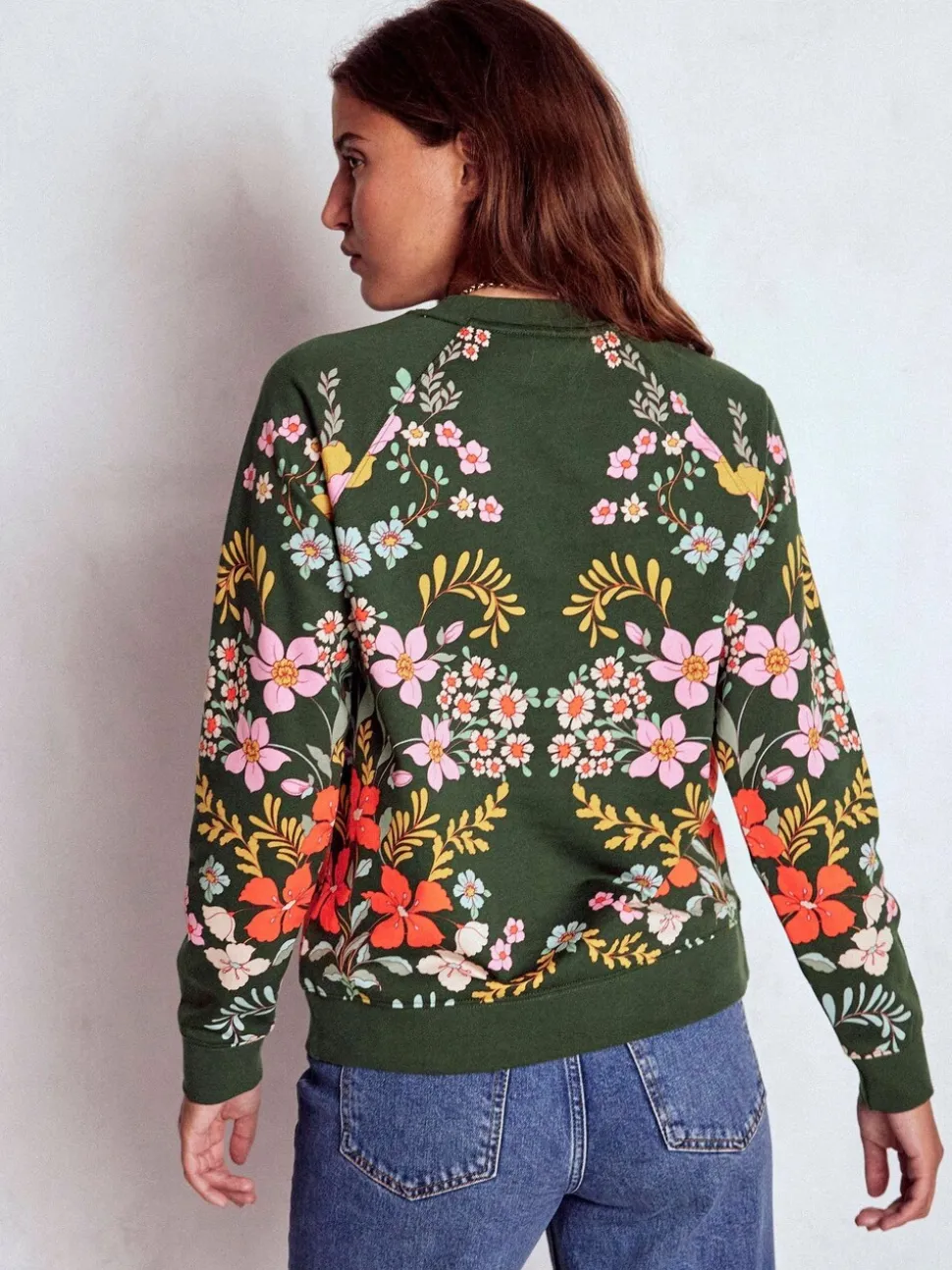 Boden - Rosa sweatshirt met print