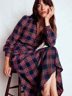 Boden Cassie Check Tea Dress
