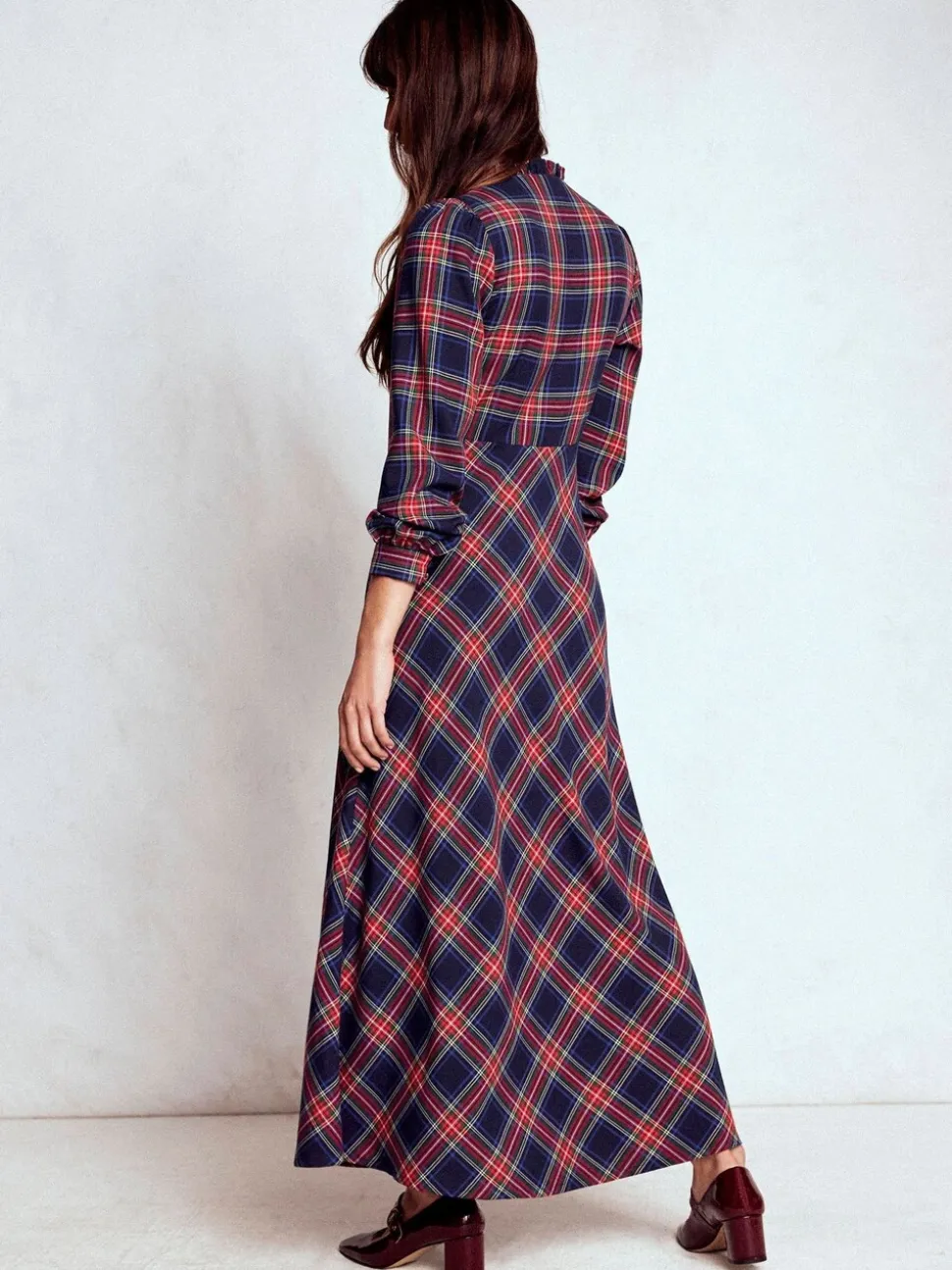 Boden Cassie Check Tea Dress