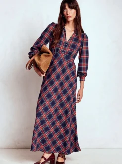 Boden Cassie Check Tea Dress