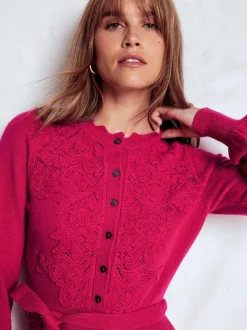 Boden Lace Insert Knitted Midi Dress