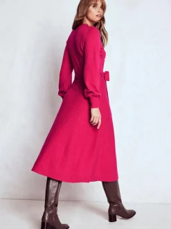 Boden Lace Insert Knitted Midi Dress