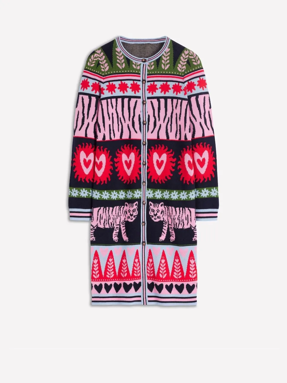Boden Long Jacquard Cardigan