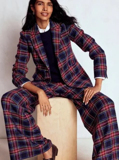 Boden Stamford Wool-Blend Check Blazer