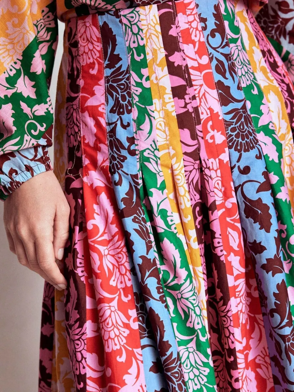 Boden Valentina Poplin Midi Skirt