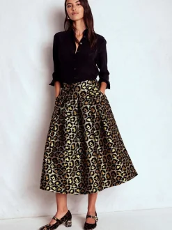 Boden Verity Jacquard Midi Skirt