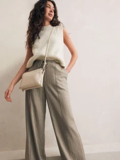 Bone crème - Leren crossbodytas