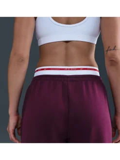 Bordeaux Burgundy - Nike oversized Phoenix fleece joggingbroek met hoge taille en grafisch logo