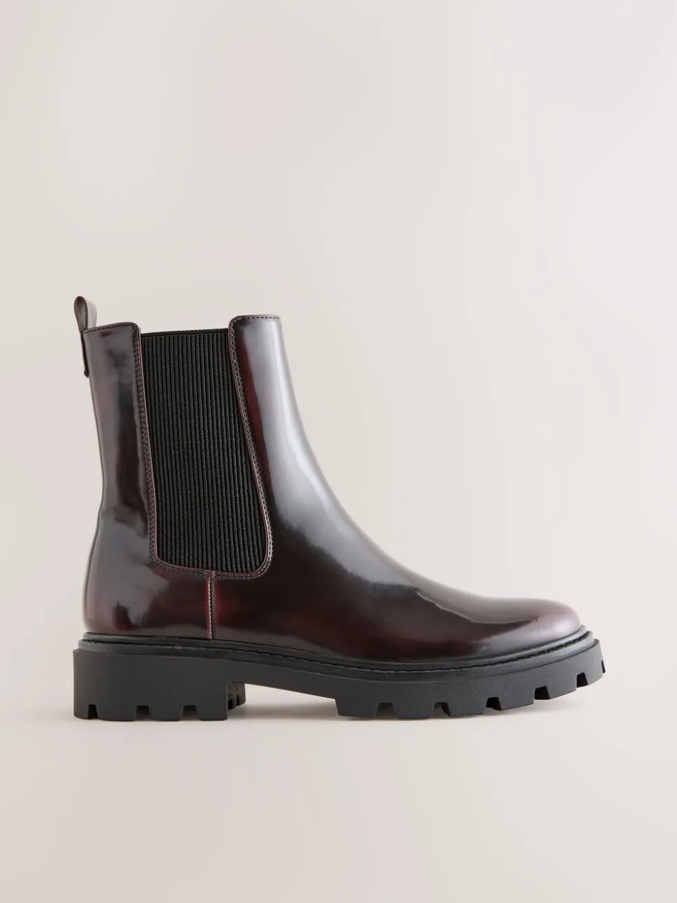 Bordeauxrode lak - Forever Comfort® Chelsea-enkellaarzen met profielzool