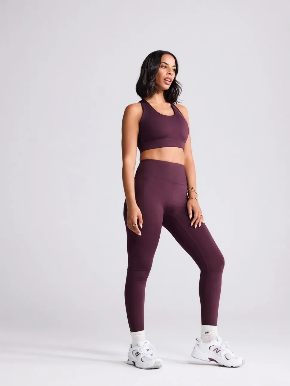 Bordeauxrood - Active Cross Back Sports Bra