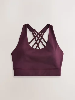 Bordeauxrood - Active Cross Back Sports Bra