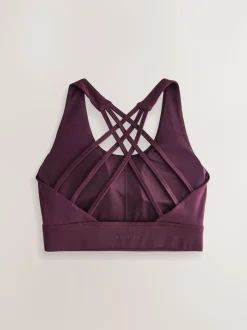 Bordeauxrood - Active Cross Back Sports Bra