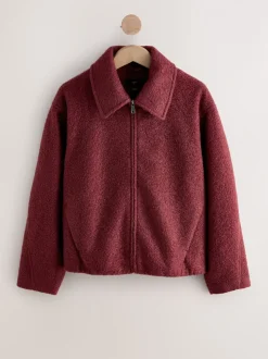 Bordeauxrood - Coatigan Bomber Jacket