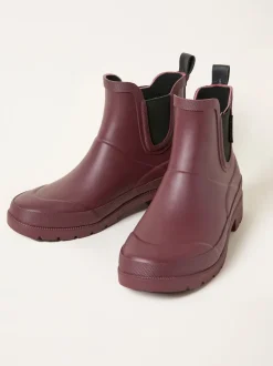 Bordeauxrood - FatFace Rubber Ankle Welly