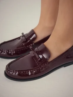Bordeauxrood - Forever Comfort® Bow Detail Ruched Toe Loafers