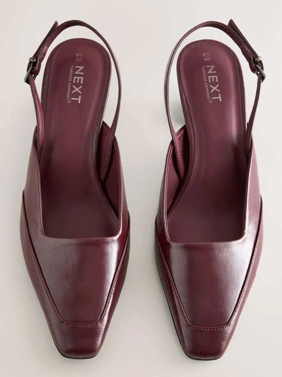 Bordeauxrood - Forever Comfort® Square Toe Slingback Heels