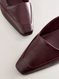 Bordeauxrood - Forever Comfort® Square Toe Slingback Heels