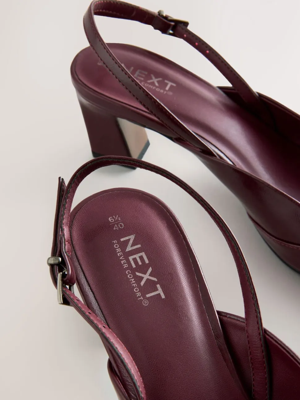 Bordeauxrood - Forever Comfort® Square Toe Slingback Heels