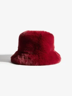 Bordeauxrood - Friends Like These Faux Fur Bucket Hat