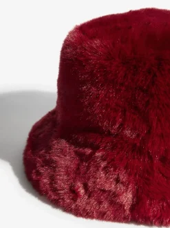 Bordeauxrood - Friends Like These Faux Fur Bucket Hat