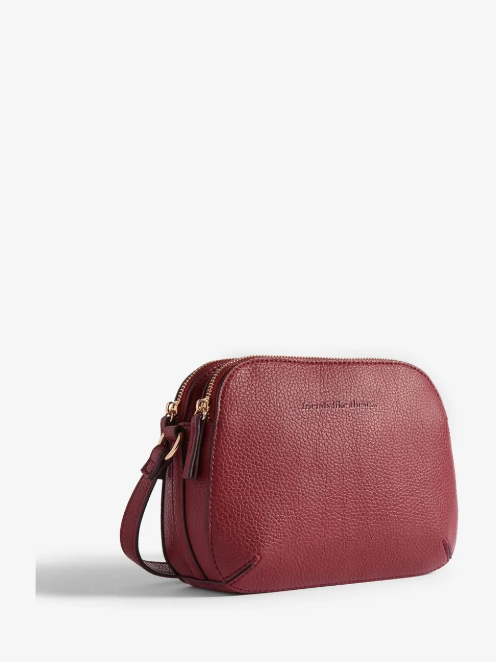 Bordeauxrood - Friends Like These Double Compartment Cross-Body Bag