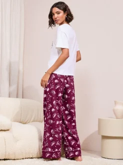 Bordeauxrood - Friends Like These Breakfast Club Short Sleeve Pyjamas