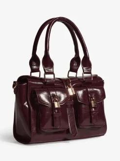 Bordeauxrood - Friends Like These Padlock Pocket Bag