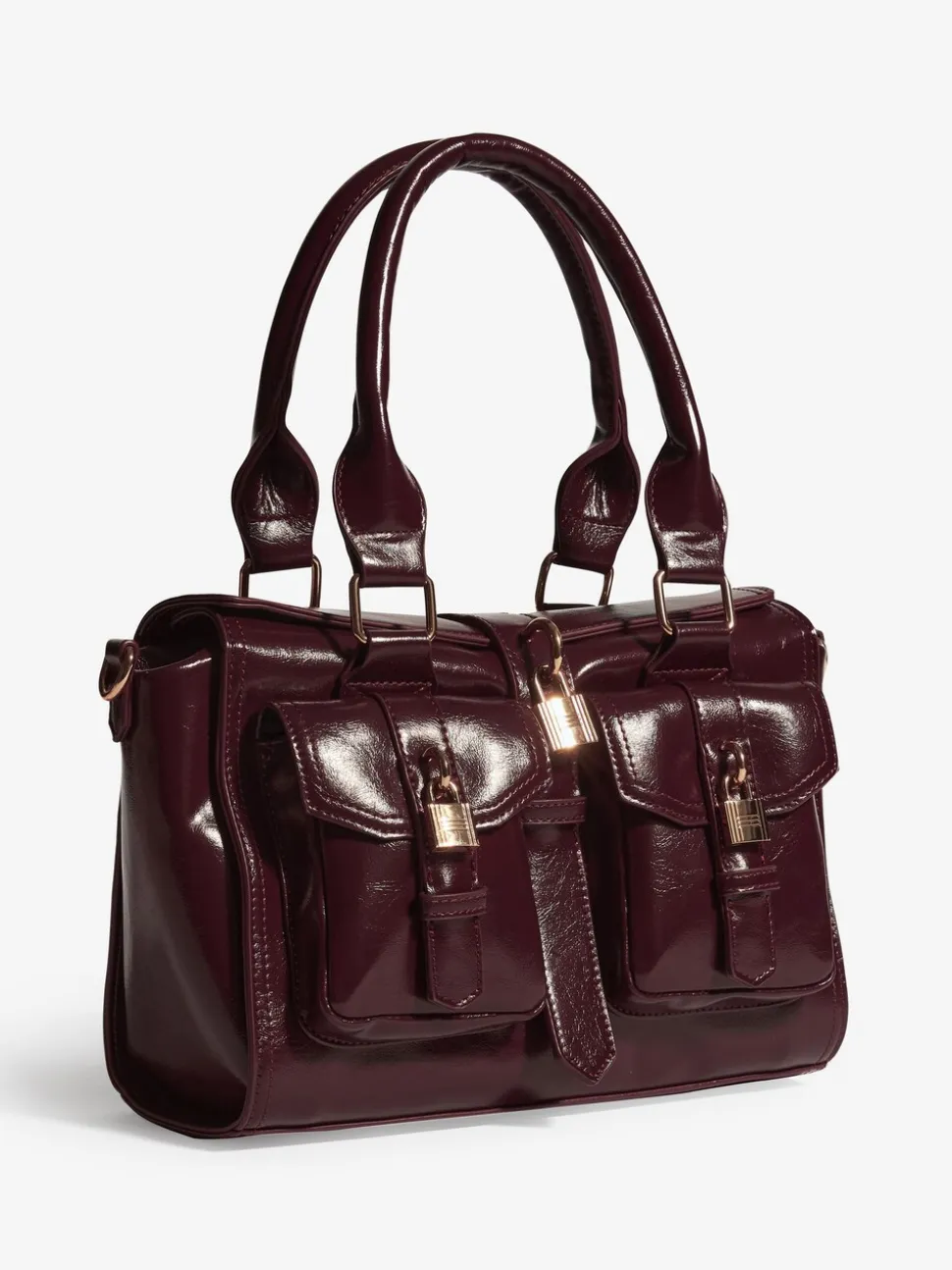 Bordeauxrood - Friends Like These Padlock Pocket Bag