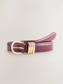 Bordeauxrood - High Shine Regular PU Belt