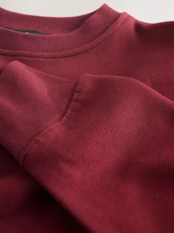 Bordeauxrood - 2-In-1 Sweatshirt met Satijnen Midi Rok