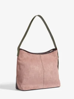 Bordeauxrood - Love & Roses Woven Slouchy Tote Bag