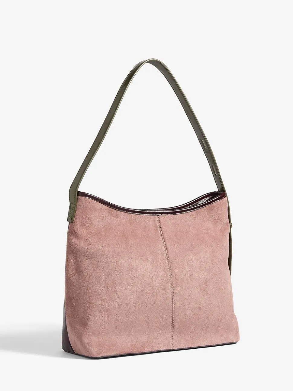 Bordeauxrood - Love & Roses Woven Slouchy Tote Bag