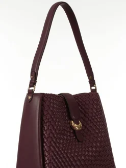 Bordeauxrood - Luella Grey Taupe Flora Weave Hobo Bag