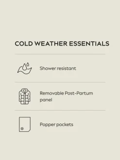 Bordeauxrood - Maternity Shower Resistant Coat