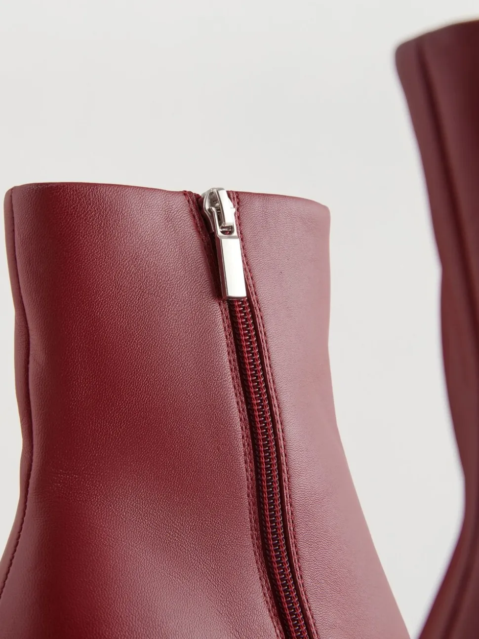 Bordeauxrood - Pointed Toe Skinny Heeled Ankle Boots