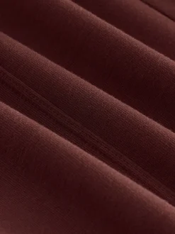 Bordeauxrood - Premium jersey joggingbroek met wijde pijpen