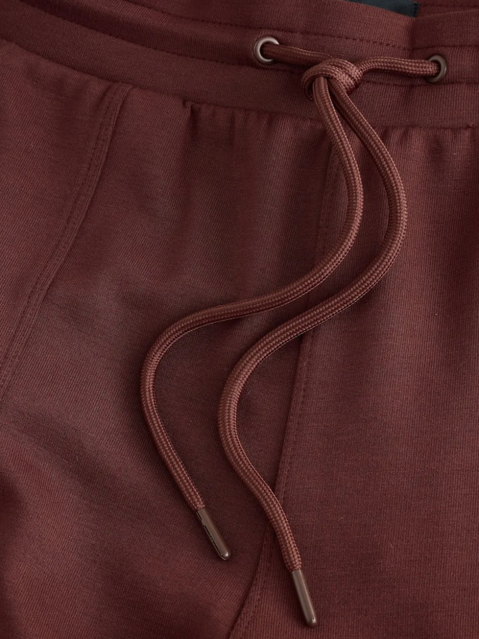 Bordeauxrood - Premium jersey joggingbroek met wijde pijpen