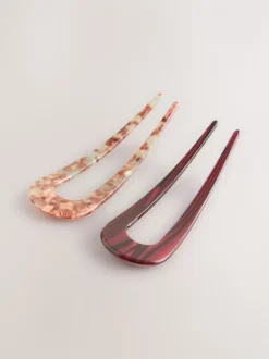 Bordeauxrood - Resin Hair Pin