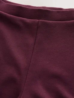 Bordeauxrood - Wide Leg Compact Trousers