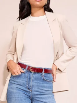 Bordeauxrood en zwart - Friends Like These Studded Belts 2 Pack