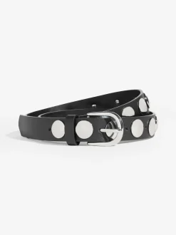 Bordeauxrood en zwart - Friends Like These Studded Belts 2 Pack
