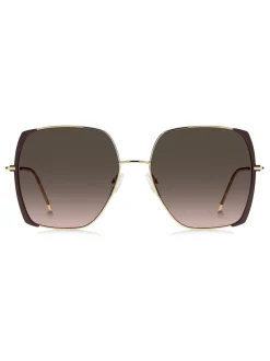 BOSS - Oversized vierkante gouden zonnebril