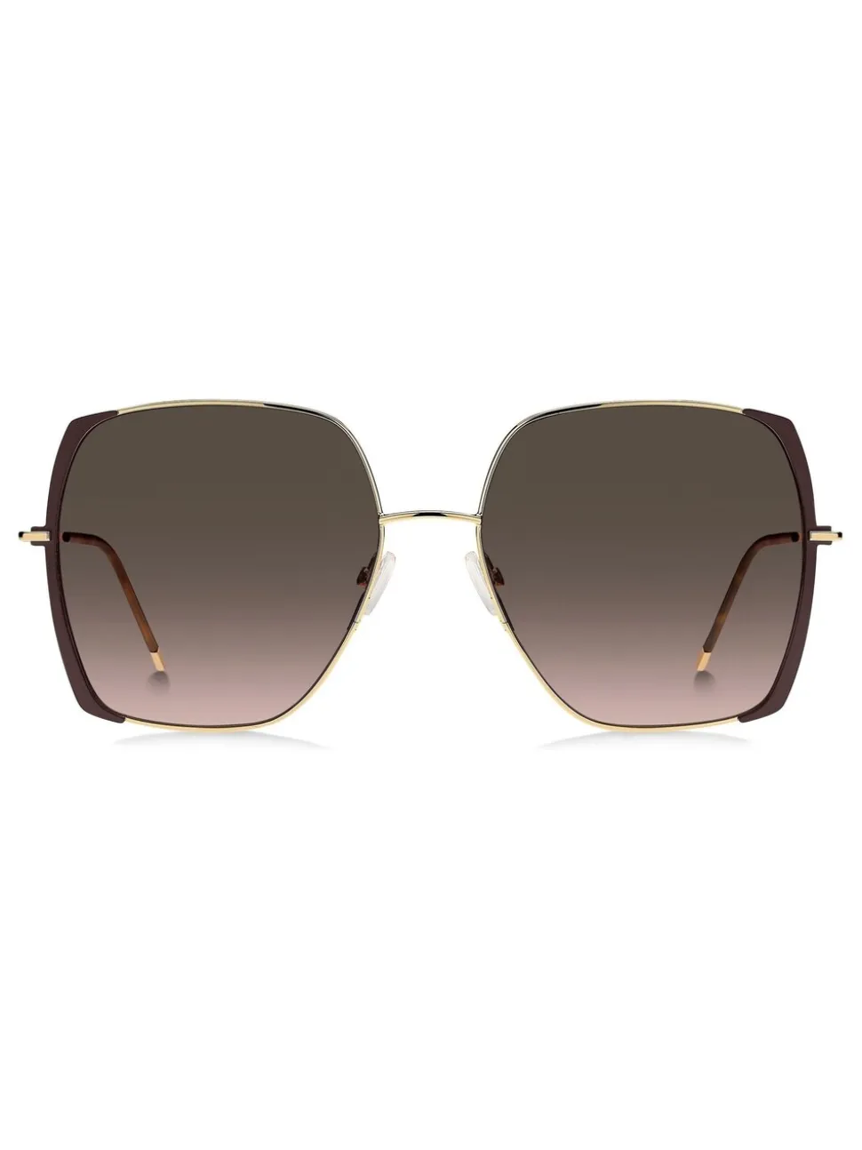 BOSS - Oversized vierkante gouden zonnebril