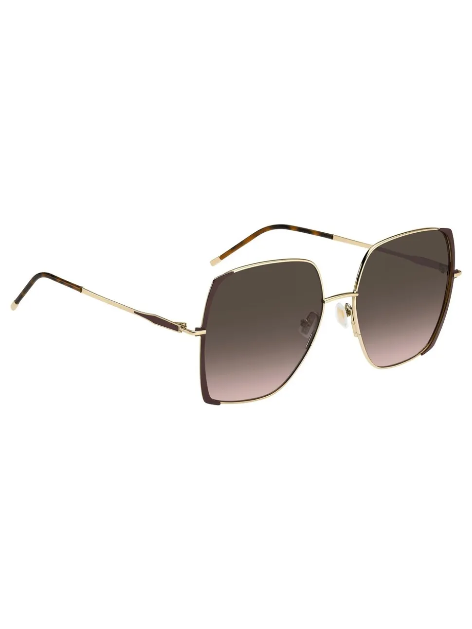 BOSS - Oversized vierkante gouden zonnebril