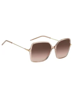 BOSS - Oversized vierkante nude zonnebril