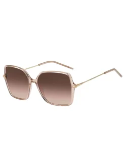 BOSS - Oversized vierkante nude zonnebril
